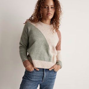 Madewell Plus Cedarbrook Pullover Sweater in Colorblock size L-New